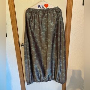 Vintage Clothespin Brown and Green Skirt